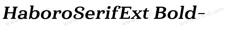 HaboroSerifExt Bold字体转换